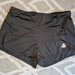 Women's Reebok running shorts with built-in underw